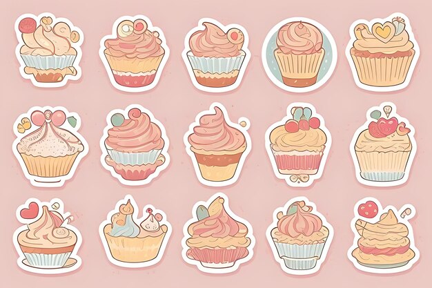 cupcake clipart stickers