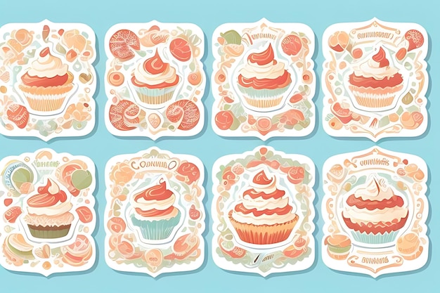 Photo cupcake clipart stickers