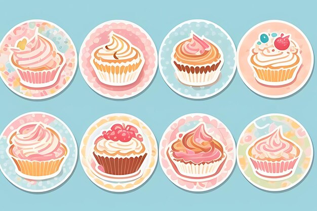 cupcake clipart stickers