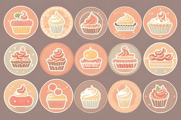 cupcake clipart stickers