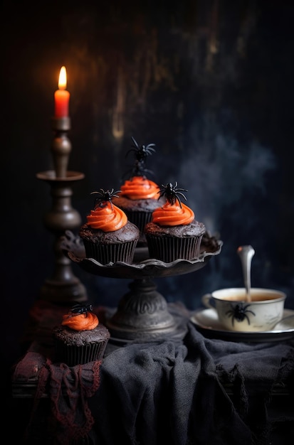 cupcake decoration for halloween spooky design