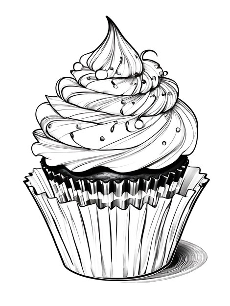 Photo cupcake illustration logo