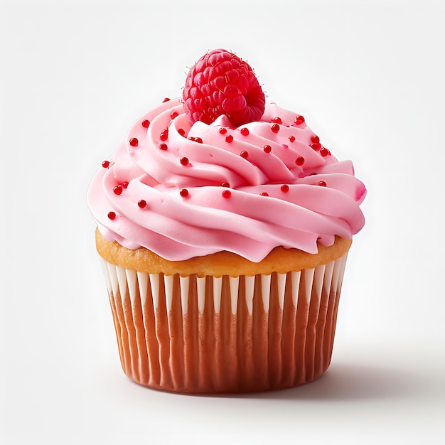 Cupcake isolated on white background