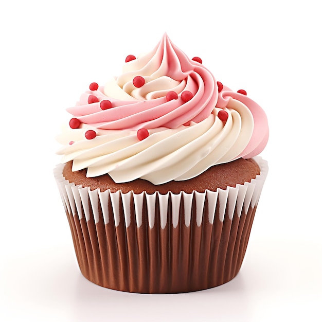 Cupcake isolated on white background