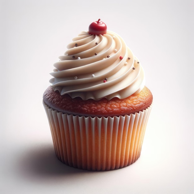 a cupcake isolated on a white background