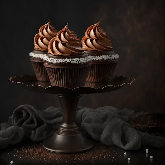 cupcake met glazuur illustratie afbeeldingen