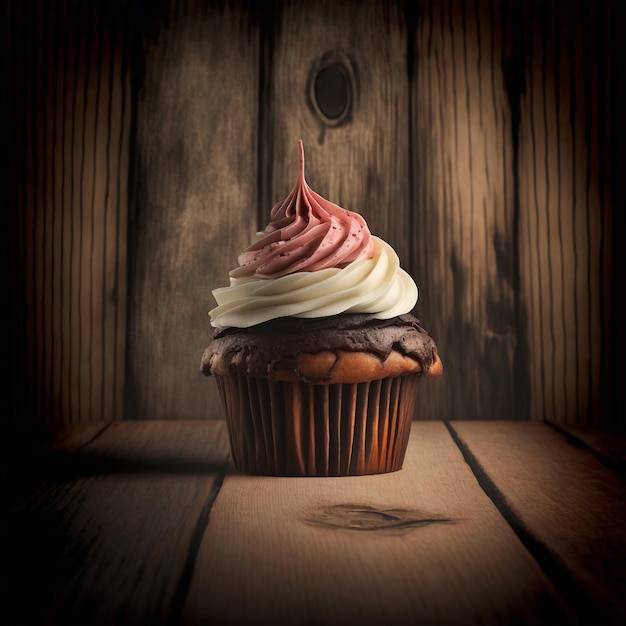 cupcake met glazuur illustratie afbeeldingen