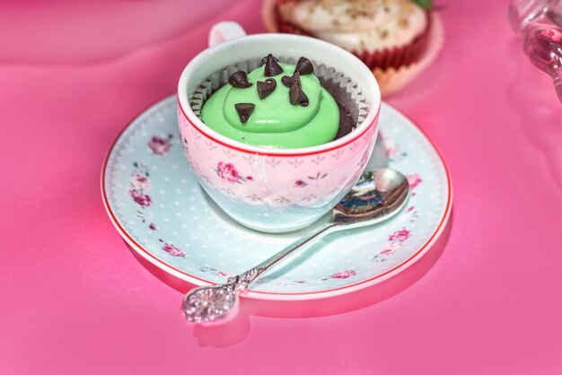 Cupcake in a mug. summer delicious desserts