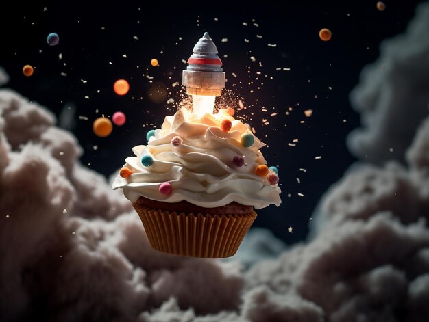 Cupcake rocket launched into space