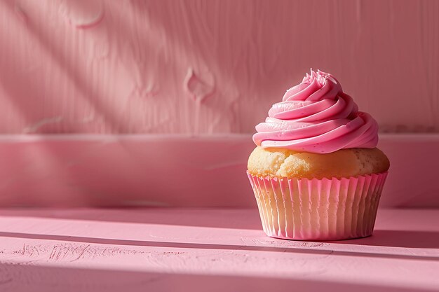 Cupcake Shadow Cast on Wall Sweet and Indulgent With a Paste Creative Photo Of Elegant Background