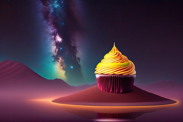 Cupcake in Space Generative AI