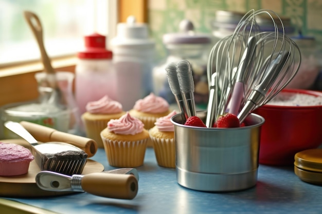 cupcake in table kitchen table professional advertising food photography