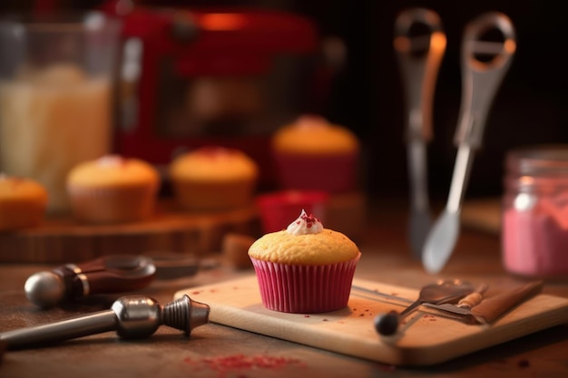 cupcake in table kitchen table professional advertising food photography