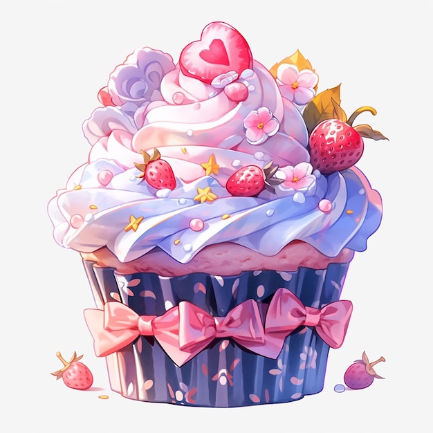 Photo a cupcake vector