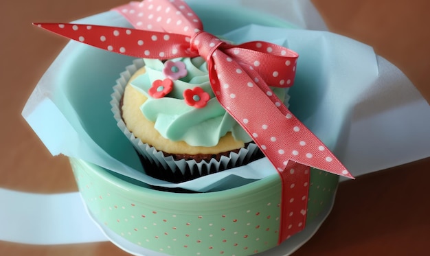Cupcake verjaardagscadeau een lief en attent geschenk Creëren met behulp van generatieve AI-tools