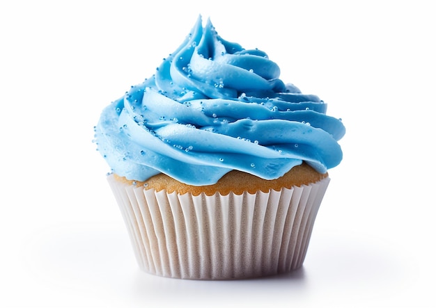 A cupcake on a white background