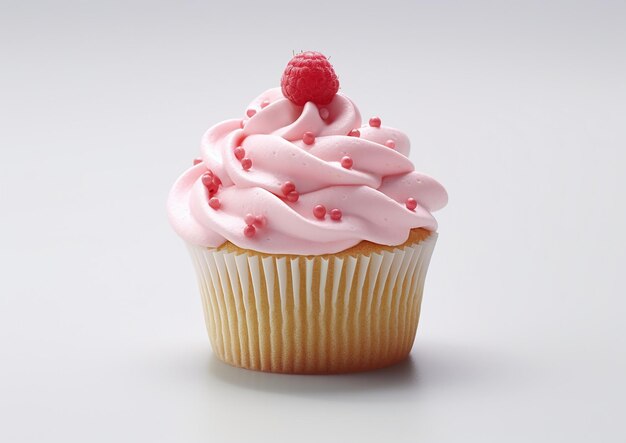 A cupcake on a white background