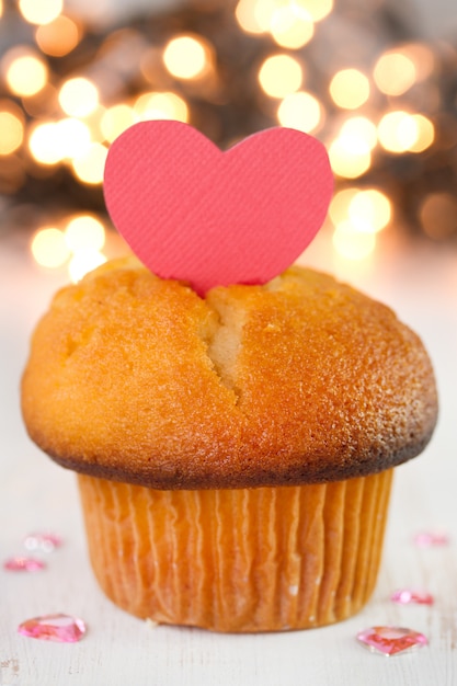 Cupcake with heart