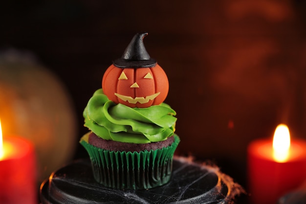 Foto cupcake con zucca di mastice