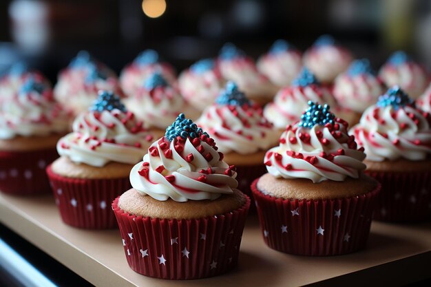 Cupcakes for independence day