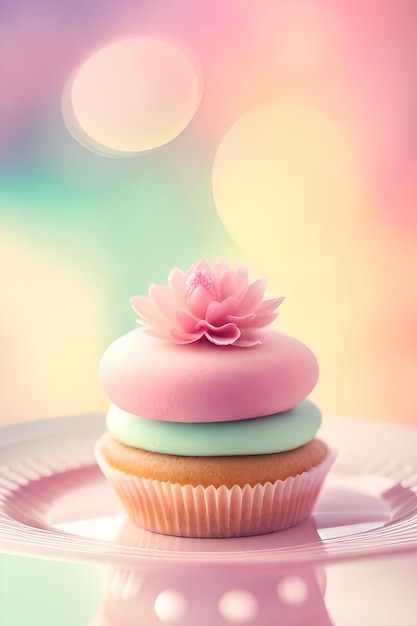 Cupcakes that are pink and blue