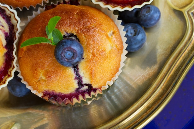 Cupcakes with blueberry