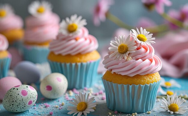 cupcakes with cream and sprinkles cupcakes with icing cupcakes with flowers