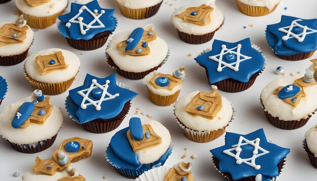 Photo cupcakes with a star shaped star shaped icing and a star shaped star