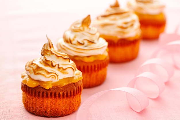 Cupcakes with whipped cream