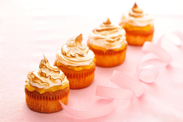 Cupcakes with whipped cream