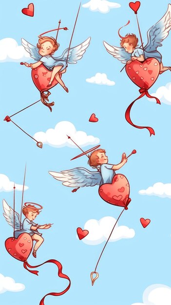 Photo cupid tags in blue