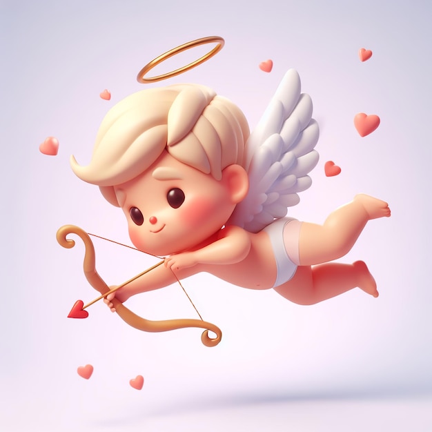 Photo cupid valentines day and proposalampmarriage proposal concept