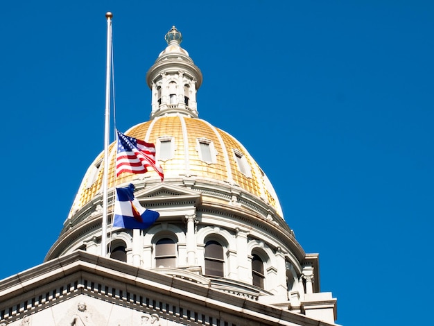 Cupola del colorado state capitol building a denver.