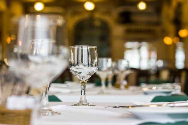 Cups on the dining table