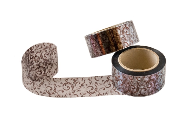 Curb tape decor voor taarten met bruin patroon