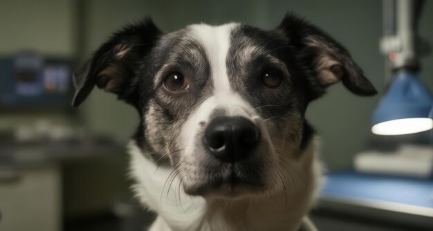 Photo a curious canines attentive gaze