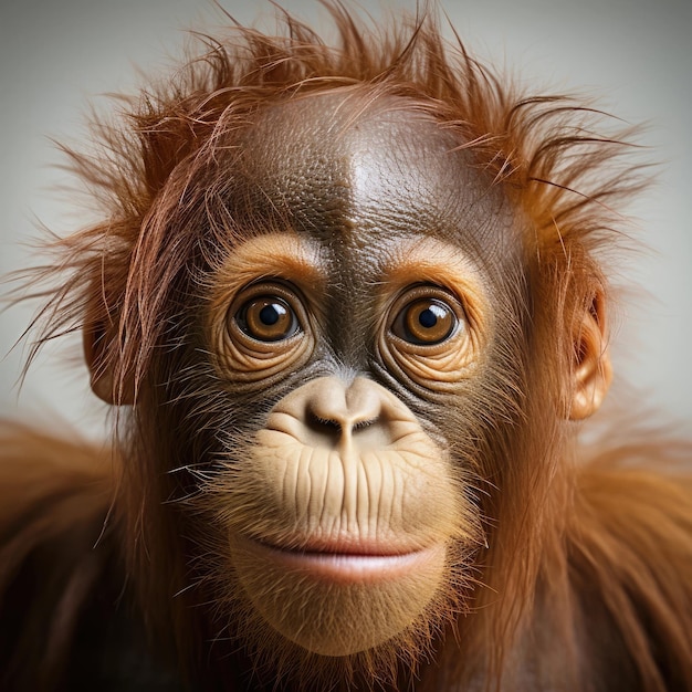 Curious Closeup of Orangutan