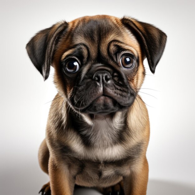 Curious Pug Puppy Standing