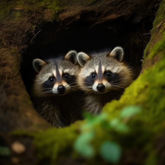 Curious Raccoon An Adventurous Encounter in the Wilderness