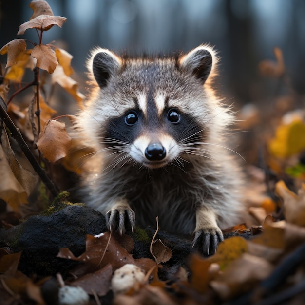 Curious Raccoon An Adventurous Encounter in the Wilderness