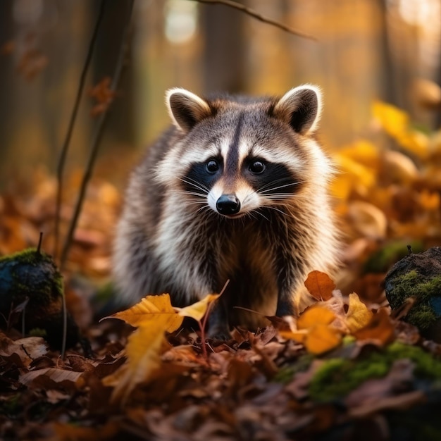 Curious Raccoon An Adventurous Encounter in the Wilderness