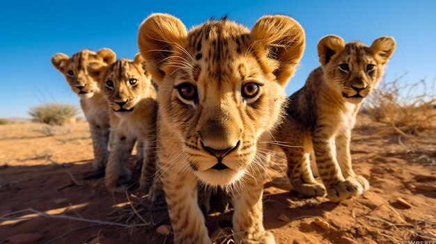 Curious young lions exploring the worldquot