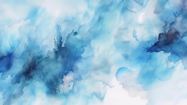 Curiously Watercolor shades cloudy and defocused Cloudy Blue Sky Foundation Illustration AI Generated