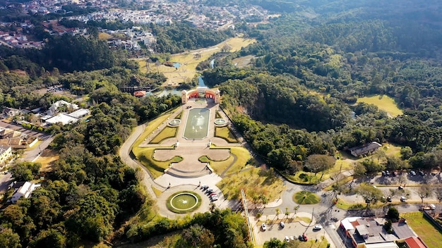 Curitiba Brazil Public park at downtown city of Parana state