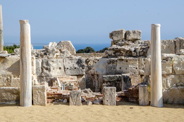 Curium Kourion Ancient Greek city Cyprus Limassol archeological site Forum nymphaeum