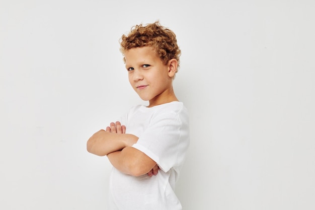 Curly boy children39s style fashion emotions childhood unaltered