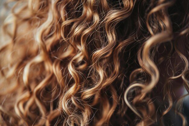 Curly Hair Healthy and Closeup