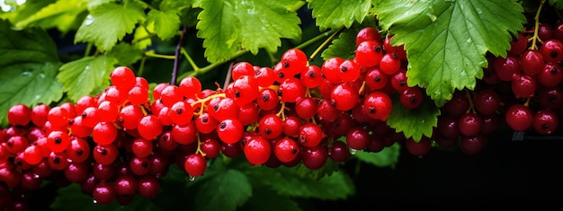 currant bush selective focus Generative AI