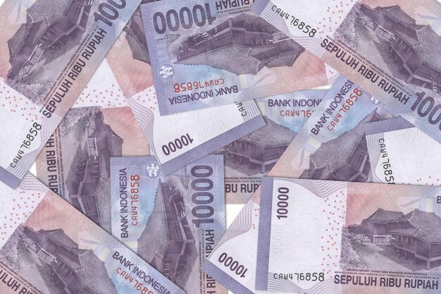 인도네시아의 통화, 인도네시아 지폐, 인도네시아의 화폐, 인도네시아 루피아, 3D 렌더링