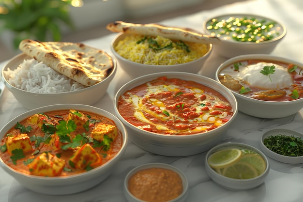 카리 뷔페 (Curry Buffet) 는 다양한 인도 카리로 구성된 뷔페를 선보인다.